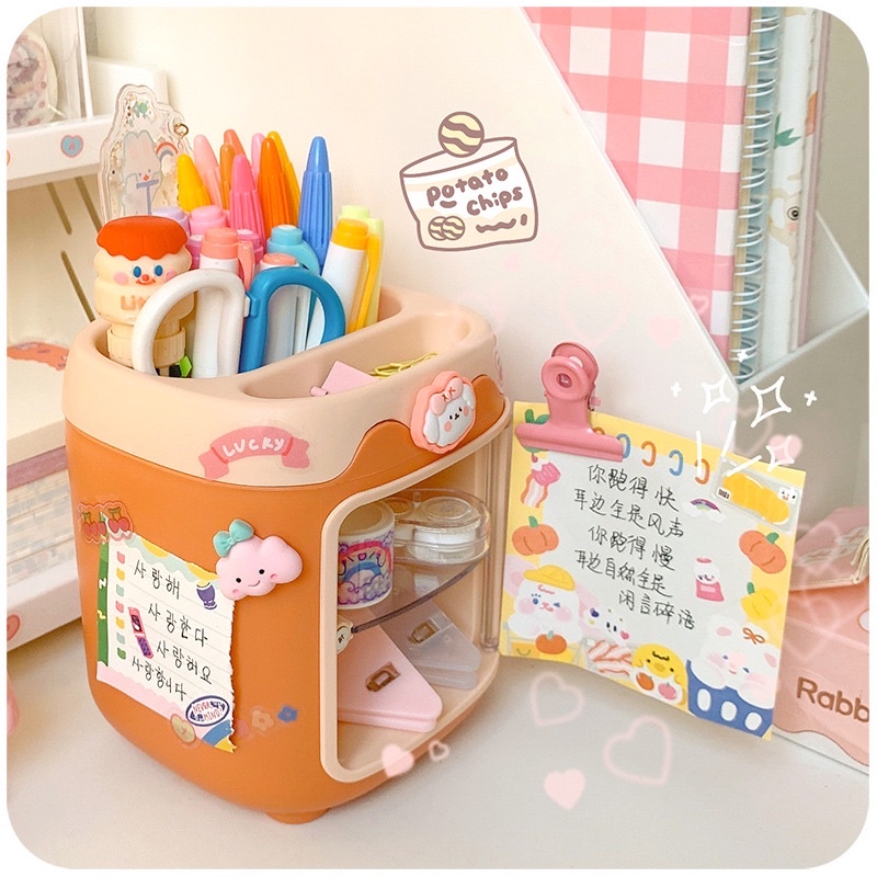Hộp Đựng Bút Để Bàn Thiết Kế Dễ Thương Tiện Dụng Cho Văn Phòng