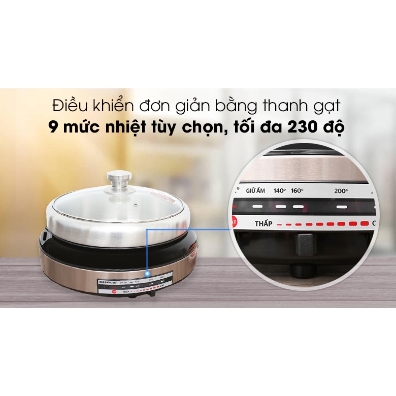 [Mã ELHADEV giảm 4% đơn 300K] Lẩu điện Sunhouse SHD4526, Công suất 1300W, Dung tích 4 lít