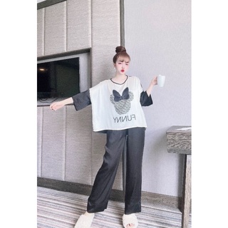 Đồ Bộ Dài Lụa Latin Freesize 40-60kg From Cánh Dơi