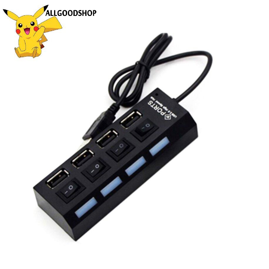 HUB Chia USB 4 Cổng - Có Công Tắc Và Có Đèn Led- Tốc Độ Cao Splitter