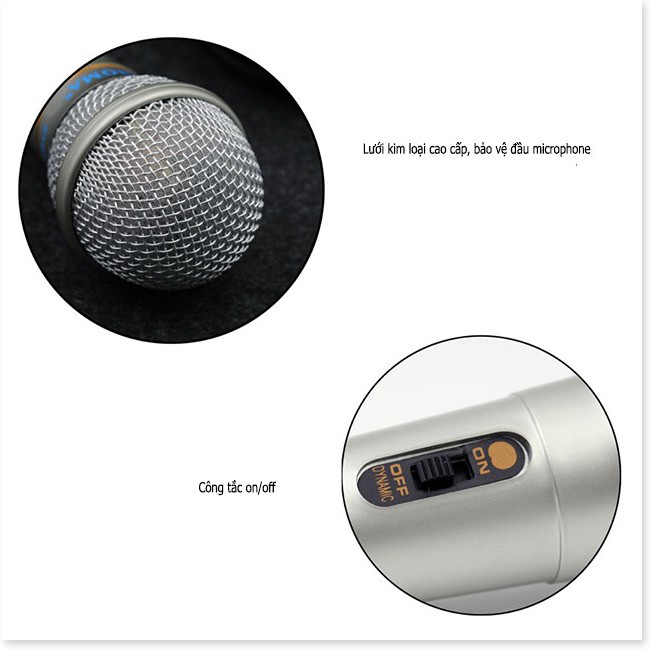 Mic hát karaoke CHỐNG HÚ RÍT, Micro Karaoke XINGMA AK-319  lọc âm cực tốt - Giá siêu rẻ - Bảo hành uy tín SCG 24h