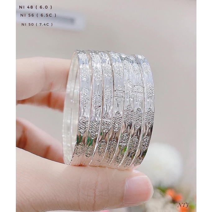 Vòng tuần Bạc siêu sang chảnh về nhiều hoa văn  chưa bao giờ hết Hot Mainomi Shop Bạc Xinh