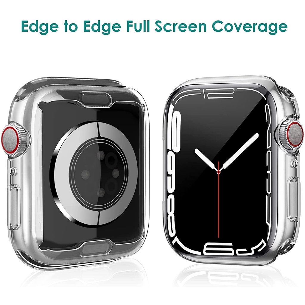 Ốp Bảo Vệ Bằng TPU Trong Suốt Dành Cho Apple Watch 7 6 SE 5 4 3 2 1 45MM 41MM 40MM 44MM 38MM 42MM