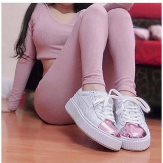 [Free Ship+Tặng Quà] Giày Pumaaa Mũi Hồng Nữ