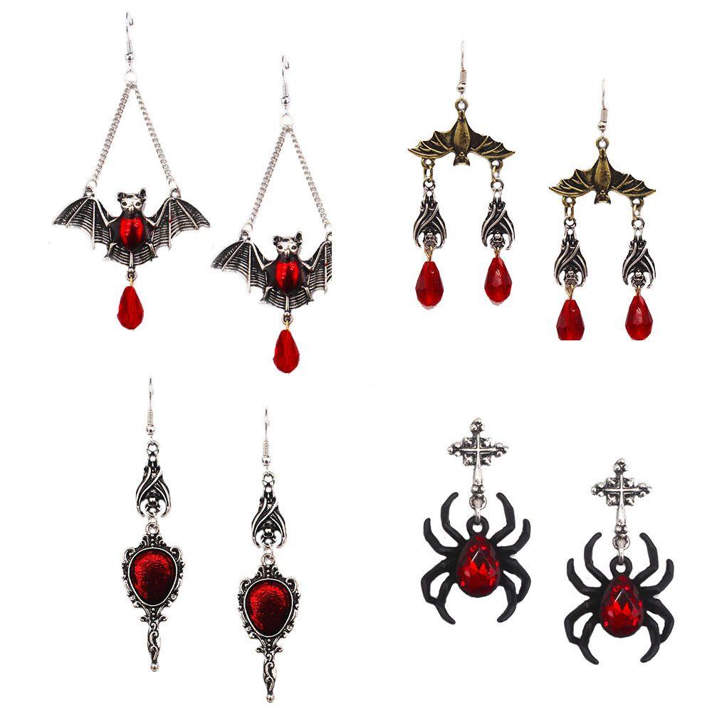 Khuyên Tai Kim Loại Hình Nhện Phong Cách Gothic Thời Trang