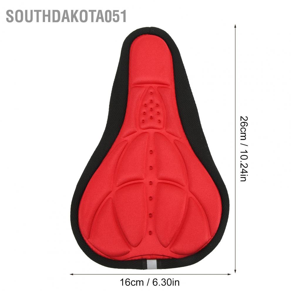 Southdakota051 Bike Seat Cover Soft Breathable Durable Sponge Easy Installation Comfortable Concavo Convex Design Cushion