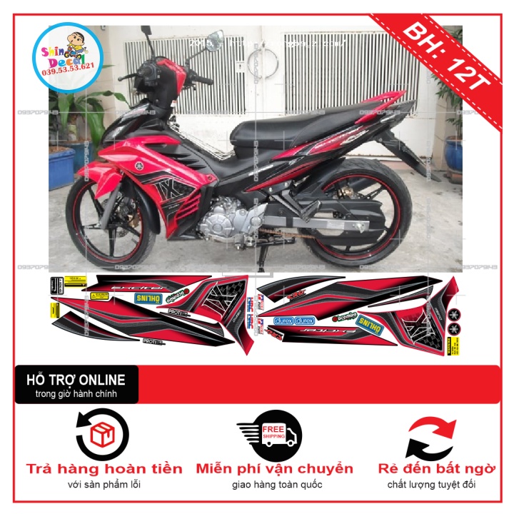 TEM RỜI EX 2011 IX ĐỎ ĐEN -- SHIN DECAL 2