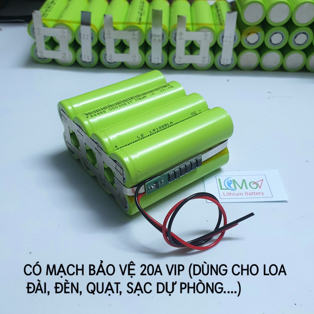 Khối pin 1s 3.7V - 4.2V 16.000 mAh - Xả 20A dùng cho loa đài, đèn, quạt, sạc dự phòng... và các thiết bị chạy điện 4.2v