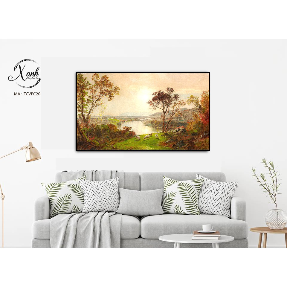 Tranh Canvas Phong Cảnh Sơn Dầu TCVSD02 Tặng Đinh Treo Tranh Không Khoan Tường