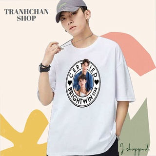 Áo thun form rộng brightwin stan phong cách tranhchan giá sỉ kor20211054