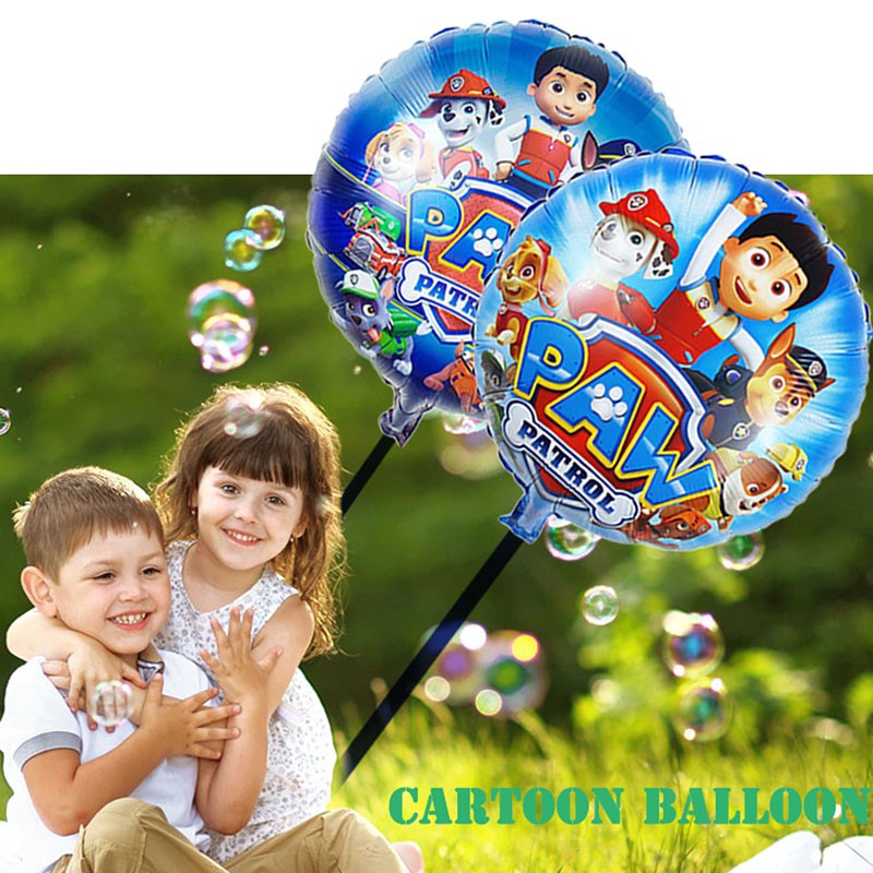 Bong bóng lá nhôm hình Paw Patrol 18 inch trang trí tiệc sinh nhật cho bé