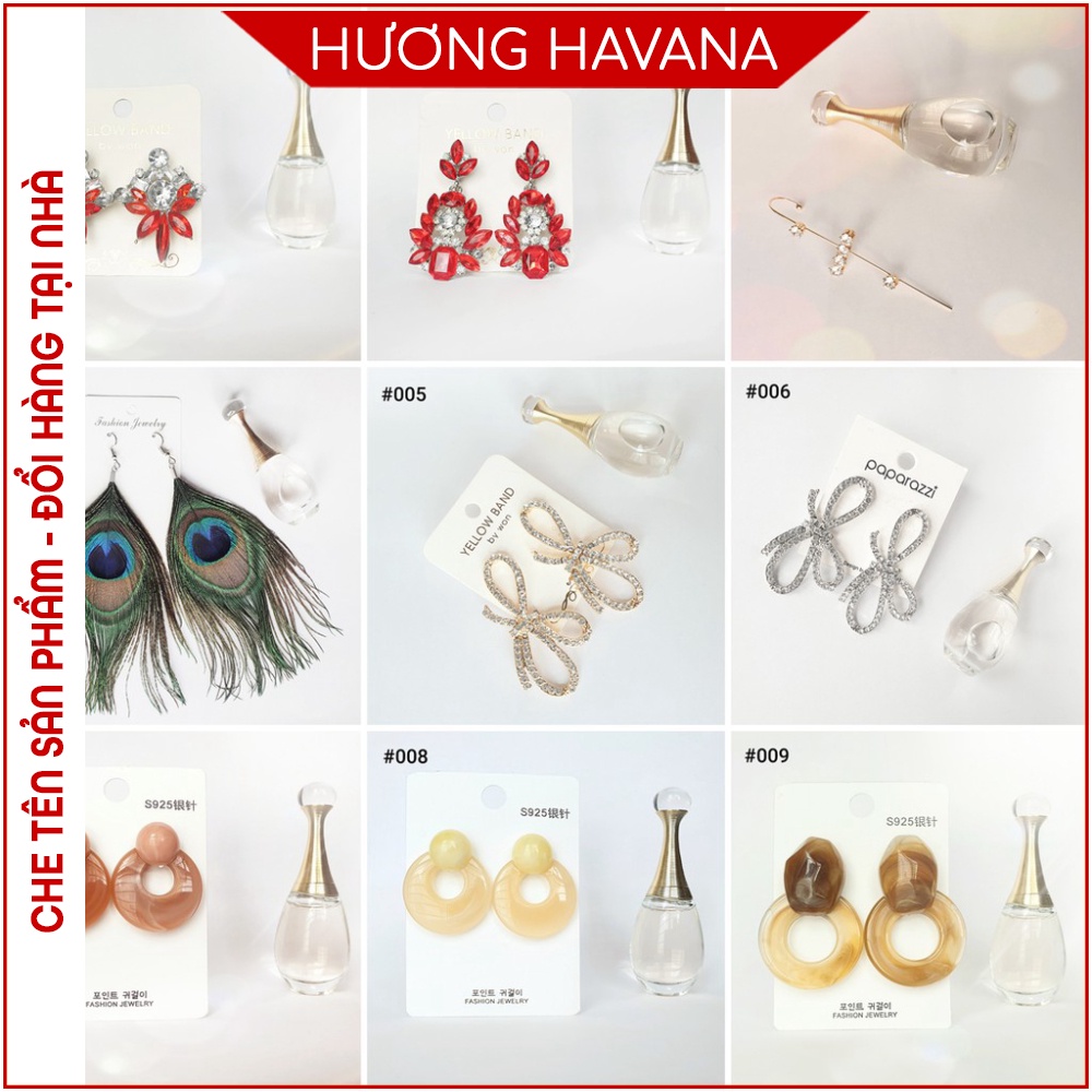 Bông tai đính đá phong cách Hàn Quốc - Bộ sưu tập Havana HT01