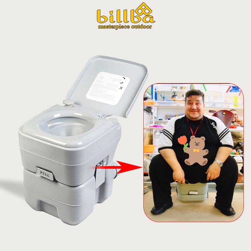 (Toilet) bồn cầu di động 20L dùng cho người già, buổi cắm trại ngoài trời có kèm túi đựng - Billba outdoors.