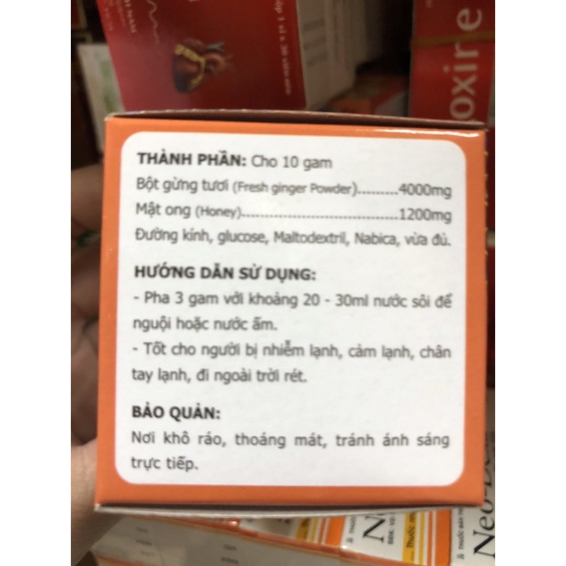 COMBO 2 HỘP TRÀ GỪNG MẬT ONG HỘP 10 gói