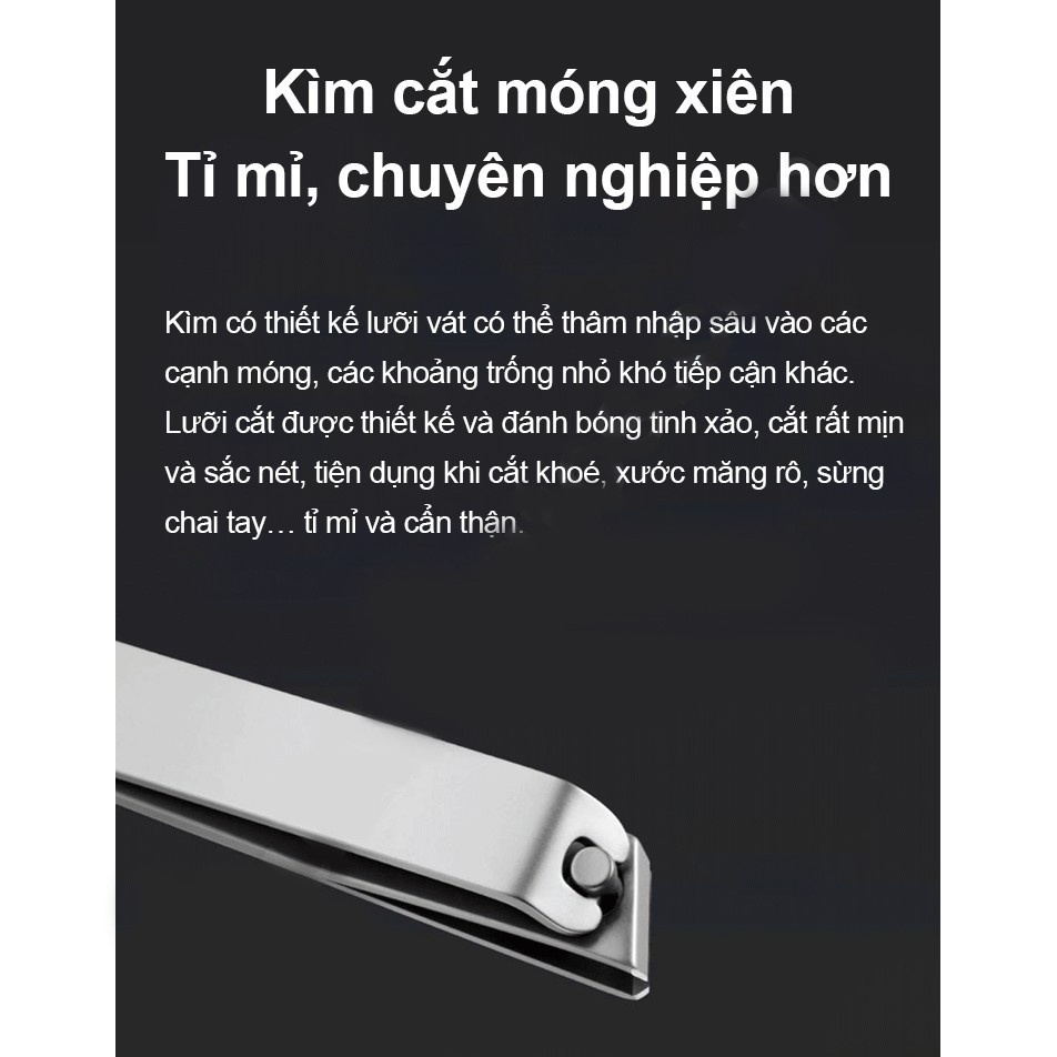 Bộ bấm móng tay Xiaomi Mijia 5 món théo 304 chống rỉ sét - Bộ mắt móng tay thép mijia-mi_saigon_lt
