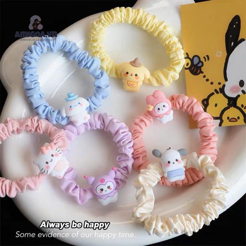 ✨✨Dây Cột Tóc Sanrio  Nhỏ Nhắn Hình Cinnamoroll / Cún Con Dễ Thương Ngọt Ngào