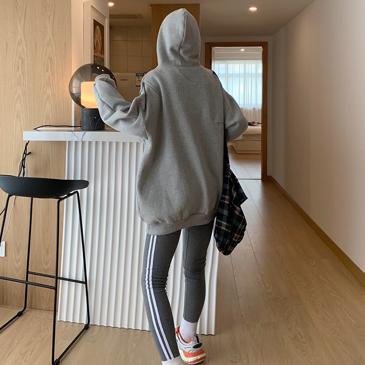 Áo khoác sweater Hoodie lót nhung màu xanh dạ quang cá tính trẻ trung cho học sinh | BigBuy360 - bigbuy360.vn