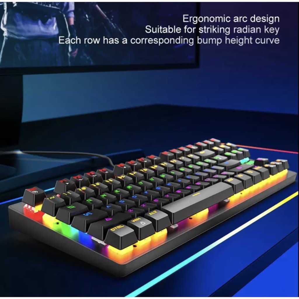 Bàn Phím Cơ Máy Tính Crack K2 PRO Led RGB 10 Chế Độ Khác Nhau, Chơi Game Dùng Văn Phòng Cực Đã | WebRaoVat - webraovat.net.vn