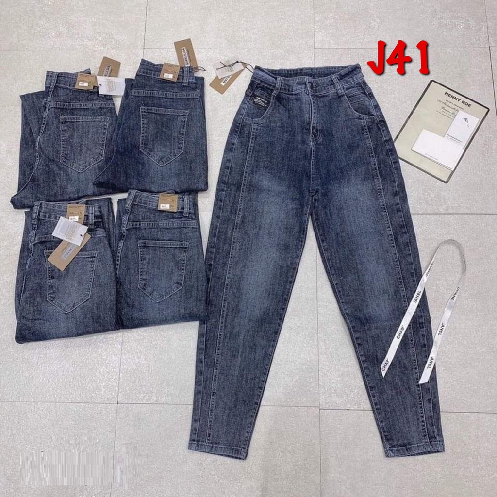 Sale! Quần jean nữ boyfriend baggy xước 9 tấc co giãn CT JEANS J41