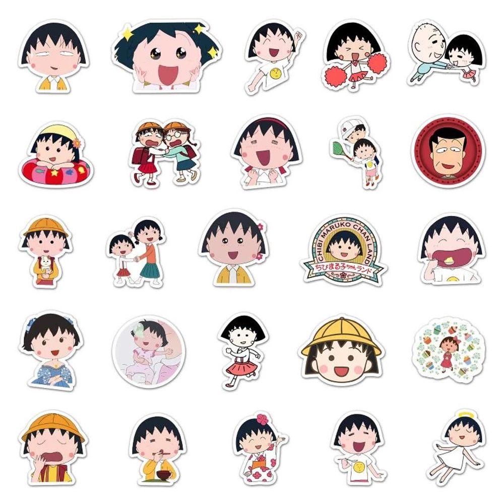 Nhãn Dán Trang Trí Hành Lý / Điện Thoại / Ván Trượt / Laptop Tự Dính Họa Tiết Cherry Maruko Kiểu Graffiti Sáng Tạo