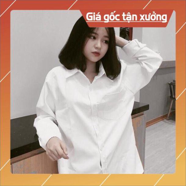 (free ship) ÁO SƠ MI NỮ TRẮNG TINH KHÔI VẢI THÔ MỀM .