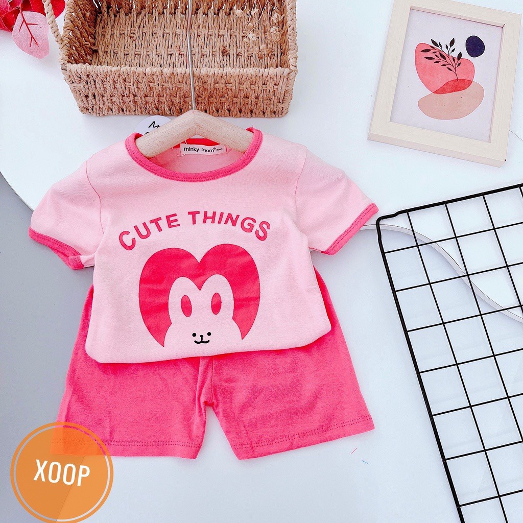 [SALE] Bộ Cộc Tay Cho Bé Trai, Bé Gái Minky Mom Vải Thun Lạnh Gấu Trúc Viền Cổ Dễ Thương, Đồ Bộ Cho Bé Mặc Nhà MKM2216