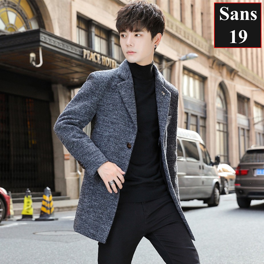 Áo dạ nam hàn quốc dáng ngắn Sans19 mangto kiểu vest khoác blazer vừa size nhỏ M ...