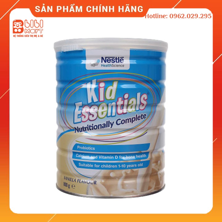 Sữa Kid Essentials Nestle - 800g dành cho bé trên 12 tháng, giúp bé lười ăn, kén ăn, chậm lớn lên cân nhanh chóng.