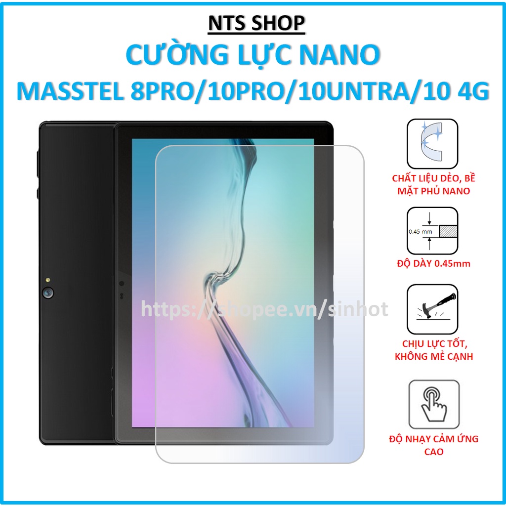Dán cường lực dẻo bảo vệ màn hình Masstel Tab 8PRO/ 10PRO/ 10 UNTRA/ 10 4G/10.1"/10.4"