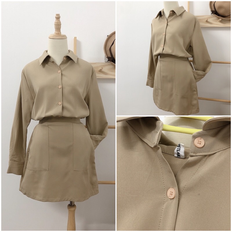 Đầm vin sơ mi chanh xả tắc