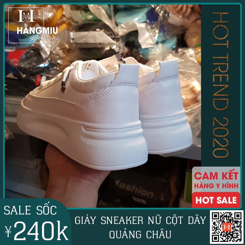 Giày Sneaker Thể Thao, Giày Nữ Buộc Dây Quảng Châu Cao Cấp Hot Trend 2022