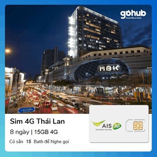 SIM Du lịch Thái Lan AIS 8 ngày 15GB 4G - Nghe gọi
