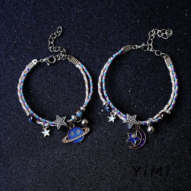 【Yimi.Vn】Vòng Tay Hình Hành Tinh Ngôi Sao Mặt Trăng Cho Nữ Sinh Bạn Gái