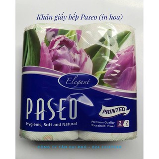 Khăn giấy bếp Paseo in hoa bịch 2 cuộn