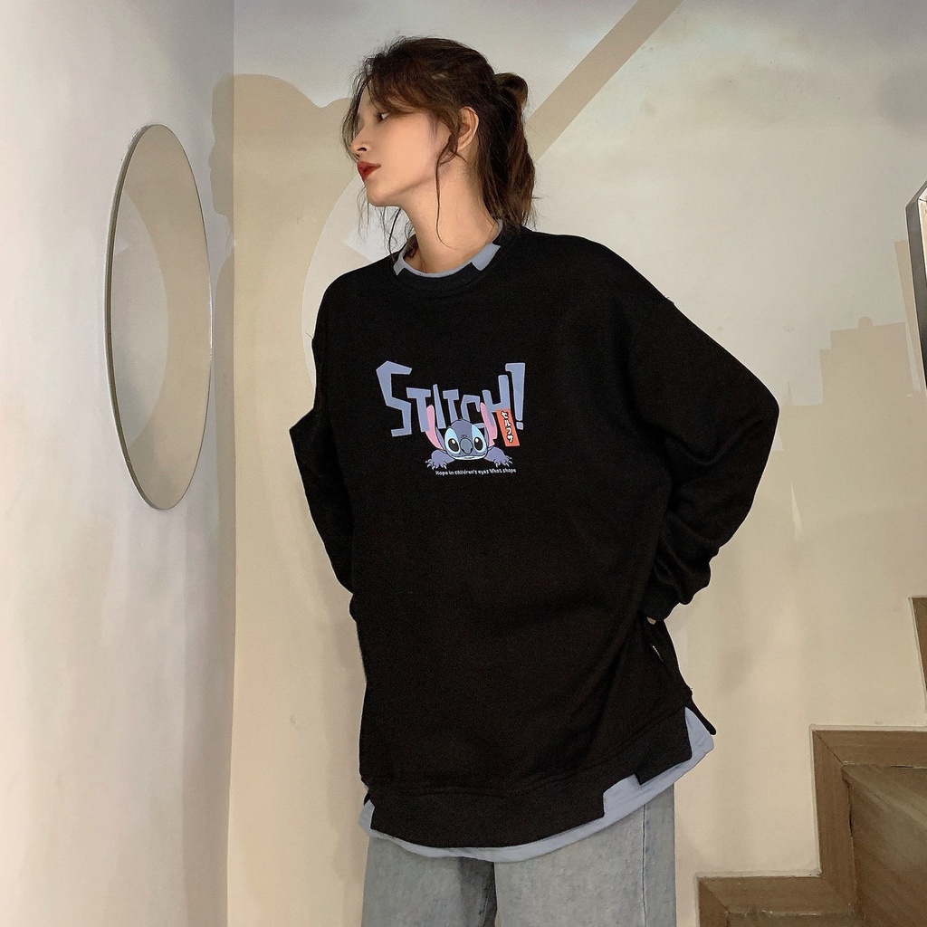 Áo Hoodie Cổ Tròn Giả Hai Lớp Thiết Kế Mới Thời Trang Dành Cho Nữ