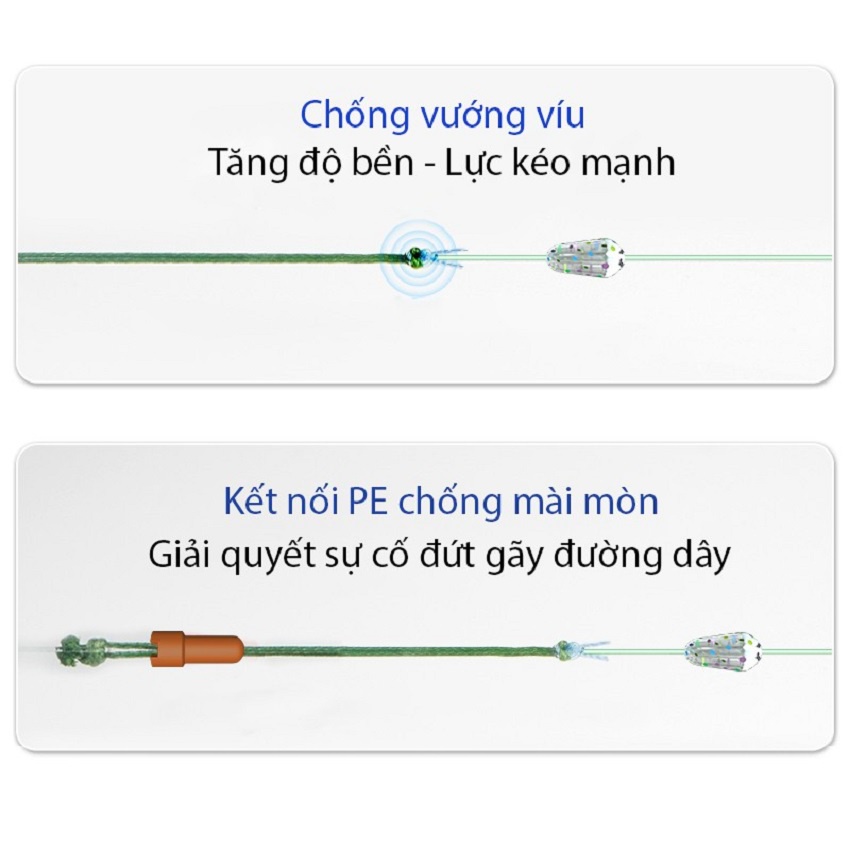 Trục Câu Cá Cao Cấp 2 Trong 1, Chất Liệu Lụa Tàng Hình Siêu Tải Cuốn Sẵn SDC14 -Sanami Fishing