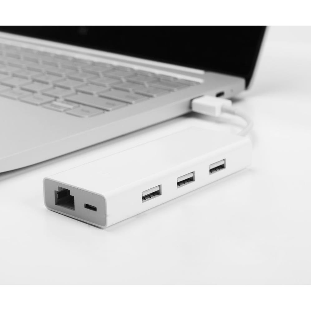 Bộ chia 3 cổng Xiaomi USB kèm cổng LAN RJ45 x1 Micro USB