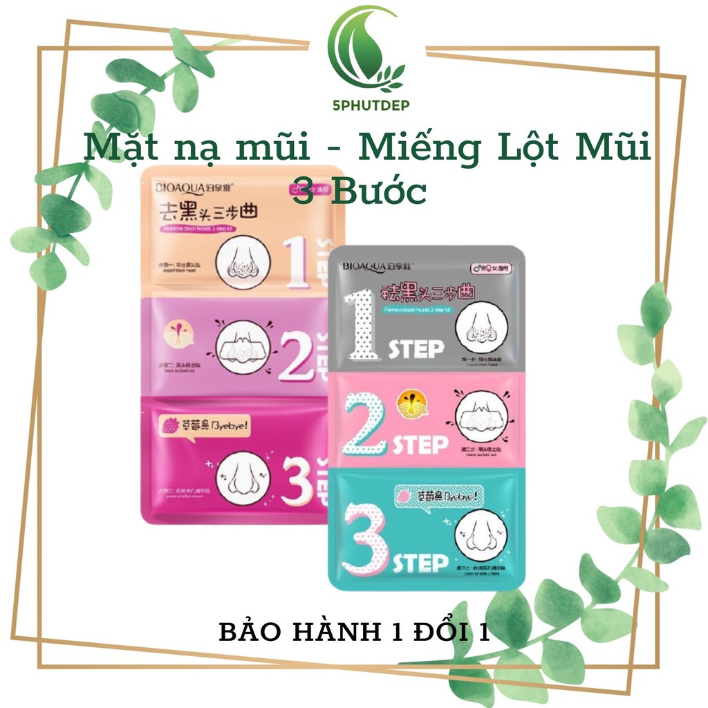 Mặt nạ mũi - Miếng lột mũi đầu đen 3 bước