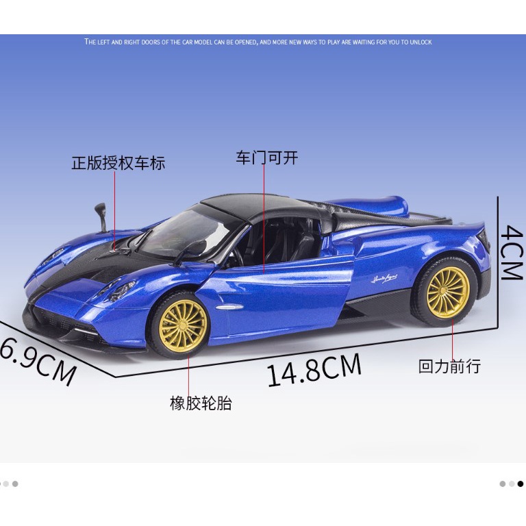 Mô hình siêu xe Pagani Huayra Zonda cửa ngang tỷ lệ 1:32