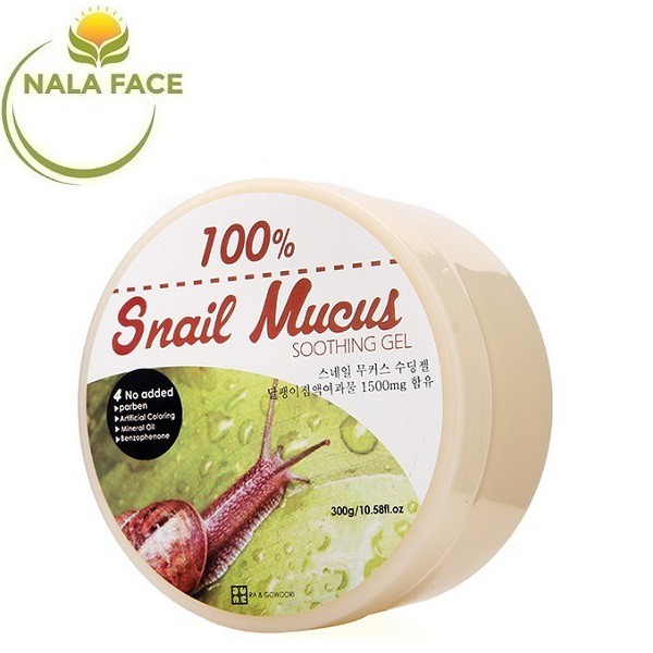 Gel Dưỡng, Tái Tạo Da Ốc Sên Ra&amp;Gowoori 100% Snail Mucus Soothing Gel 300g
