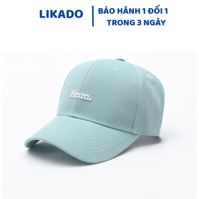 Mũ lưỡi trai nữ Hàn Quốc LIKADO thêu chữ Hmm LKD03