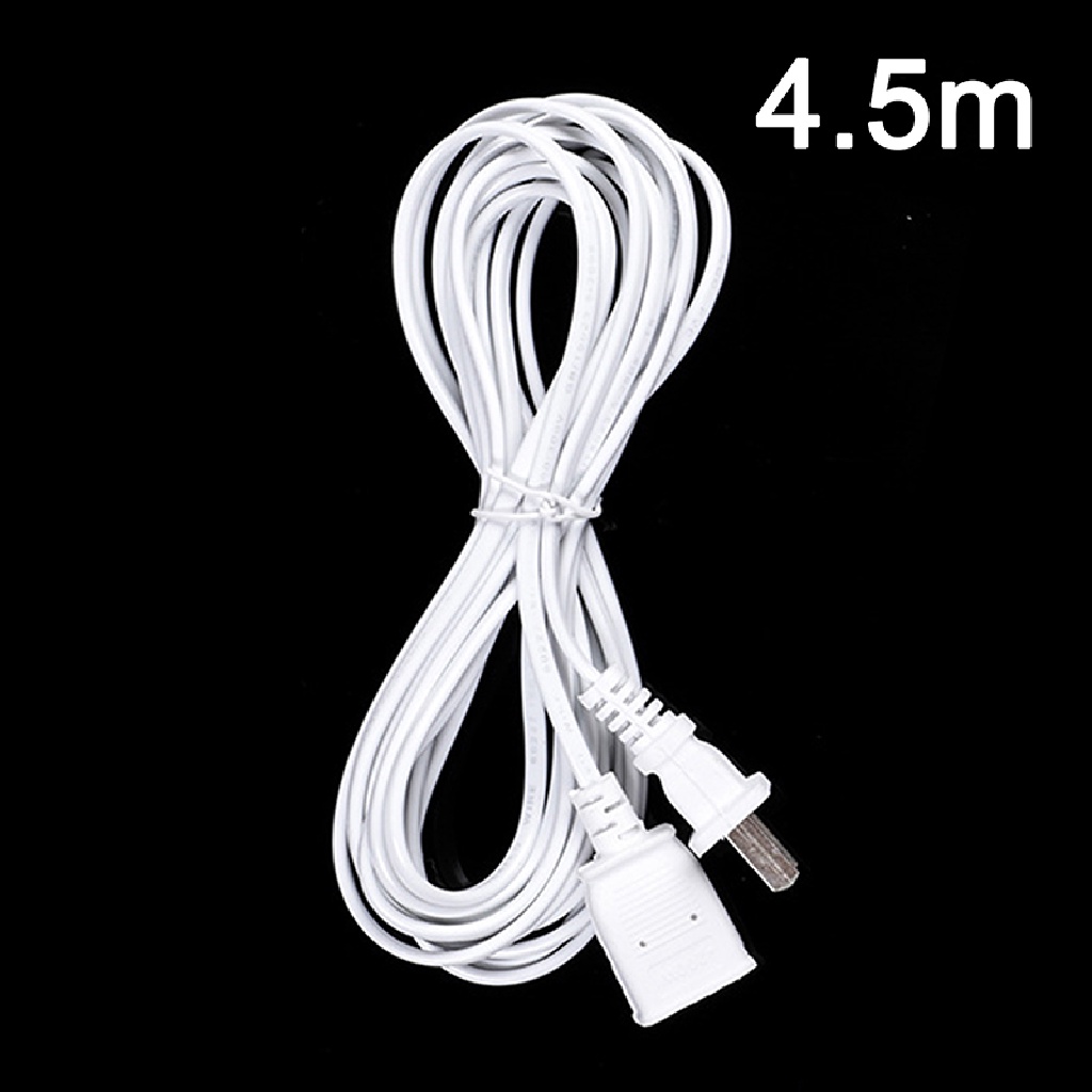 Cáp nối dài dây điện AC 4.5m màu trắng phích cắm US hai chấu RDG