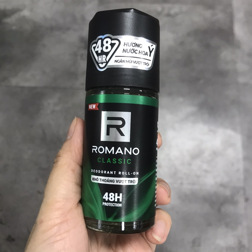 Lăn khử mùi hôi nách nam ROMANO Attitude Lăn nách Classic Deodorant Roll-on Lăng nách 50ml