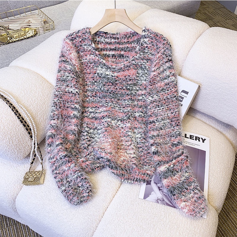 Áo Sweater Dệt Kim Tay Dài Cổ Tròn Nhiều Màu Sắc Phong Cách Hàn Quốc Thời Trang Mùa Thu Mới Cho Nữ