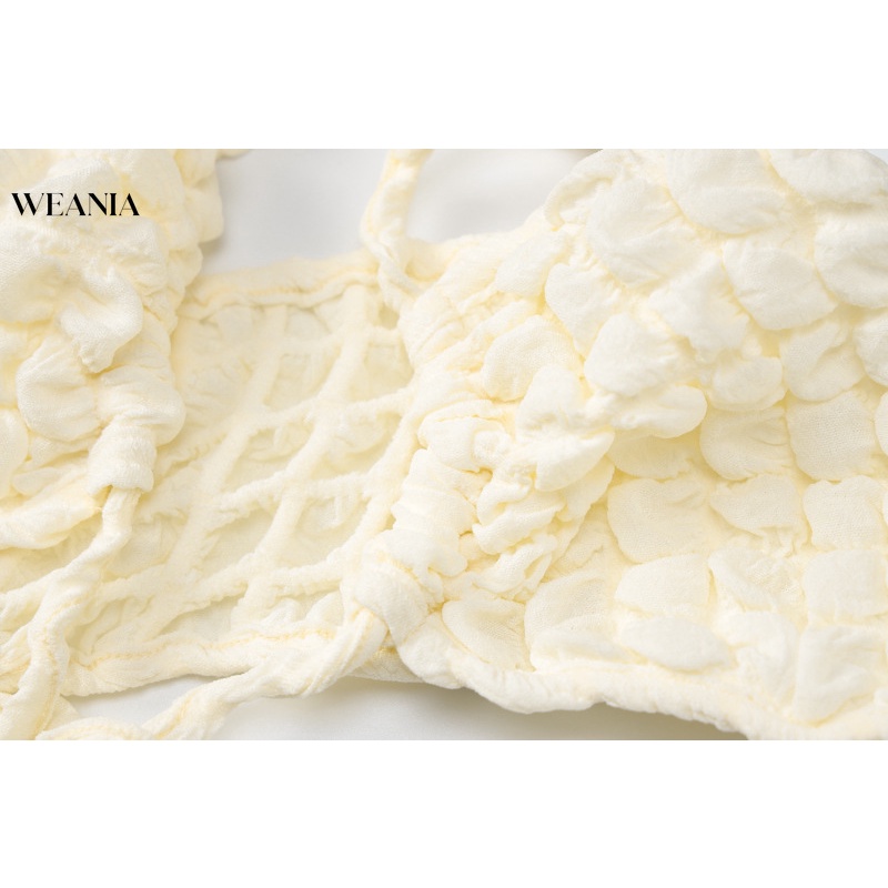 Bộ Áo hai dây + Chân Váy Phồng Cột Dây Gợi Cảm Thời Trang Mùa Hè