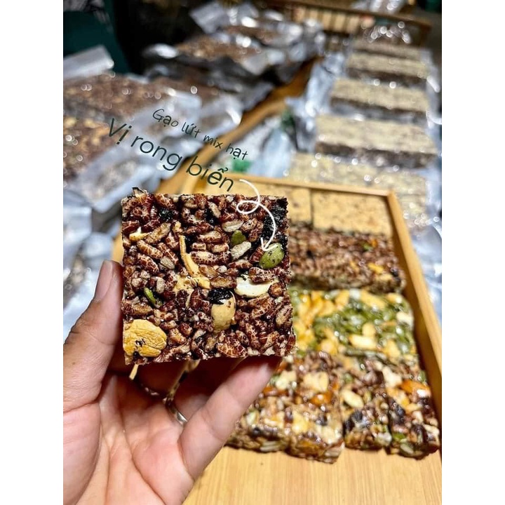 500GRAM Thanh gạo lứt ngũ cốc chà bông mix hạt dinh dưỡng ăn văt nhà làm TRAMSHOP1993