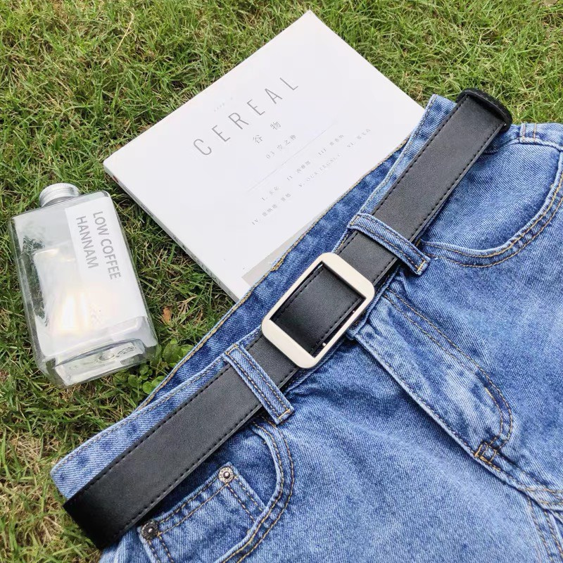 Thắt Lưng Nam Vuông Chữ Nhật ko lỗ bản to TLN016 - Dây nịt Nam nữ Unisex không ko lỗ tiện lợi Thắt Lưng trendy