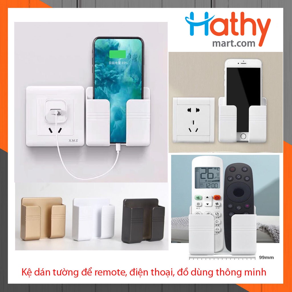 Kệ dán tường để Remote, điện thoại đồ dùng thông minh 10*8.5cm