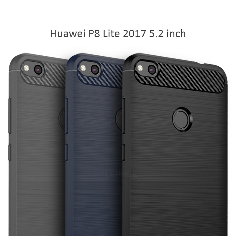 Ốp Lưng Tpu Sợi Carbon Cao Cấp Cho Huawei P8 P9 Lite Gr3 2017 Nova Lite