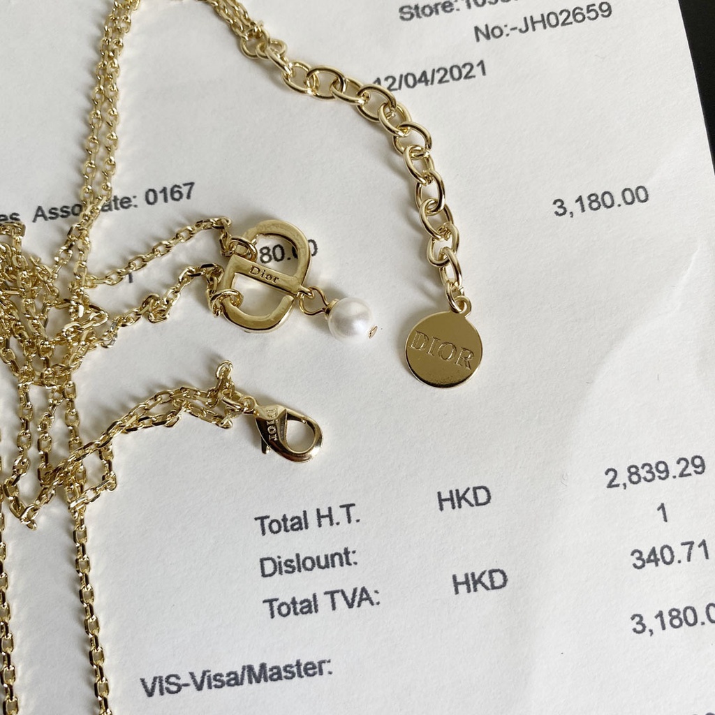Vòng cổ Mặt Chữ Dior Phong Cách Hàn Quốc Đơn Giản Cho Cặp Đôi